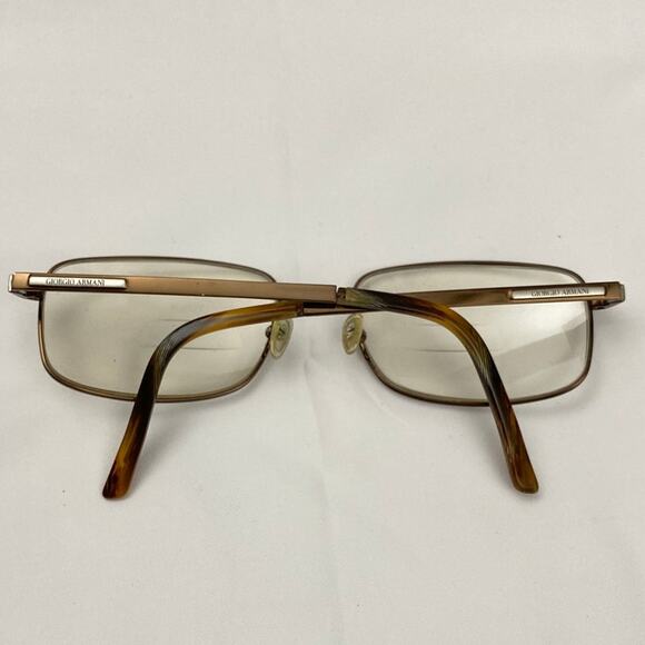 Giorgio Armani Rectangular Eyeglass FRAMES ONLY 140 Made in Italy Bronze Color - Picture 4 of 10